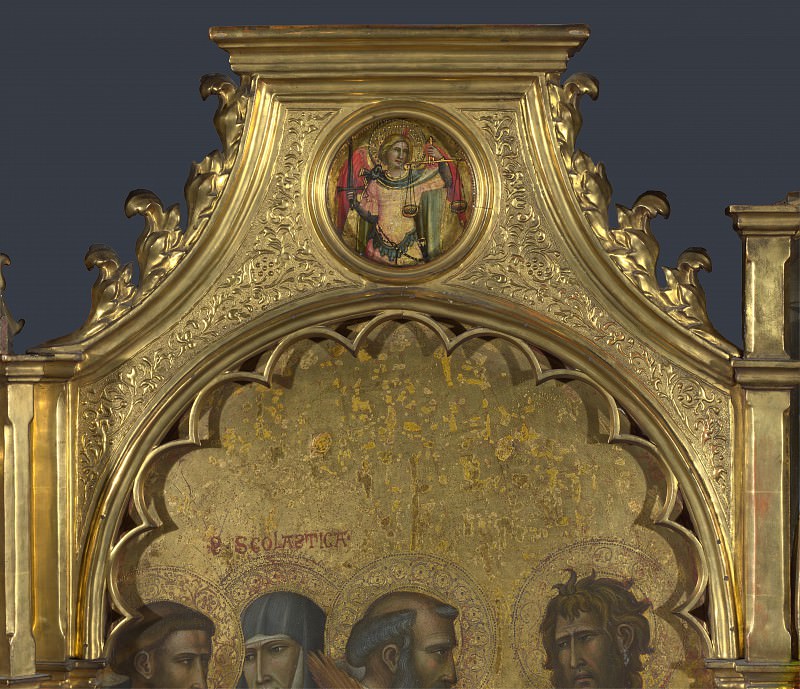Giovanni dal Ponte - Saint Michael - Roundel above Left Panel. Part 3 National Gallery UK