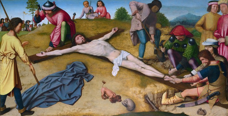Gerard David - Christ Nailed to the Cross. Part 3 National Gallery UK