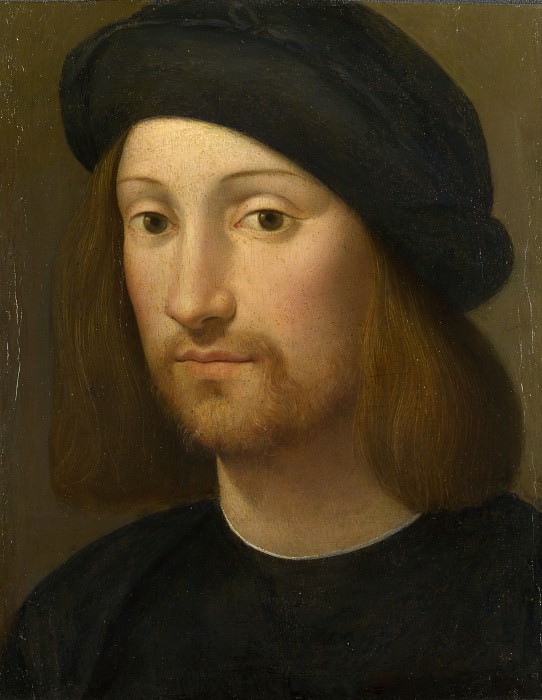 Imitator of Raphael - Portrait of a Young Man. Part 3 National Gallery UK