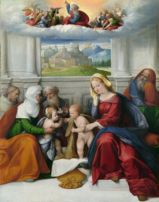 Garofalo - The Holy Family with Saints. Part 3 National Gallery UK