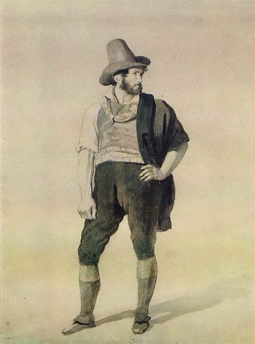 young Italian. 1831-36. Orest Adamovich Kiprensky