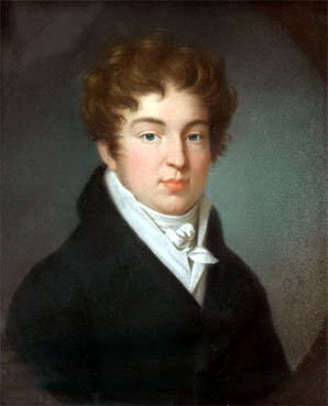 Portrait of a young man. 1828 Paper, pastel. 33h26. 5. Orest Adamovich Kiprensky