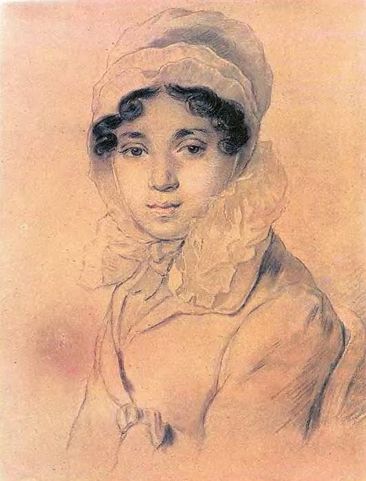 Portrait of MA Kikino. 1816 BA, um. c., Sang. , Ink. 22. 2h17. 5 RM. Orest Adamovich Kiprensky