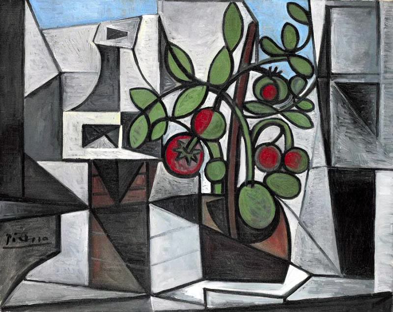 1944 Carafe et plant de tomate. Pablo Picasso (1881-1973) Period of creation: 1943-1961