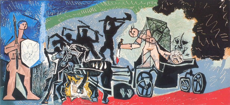 1952 La guerre et La paix. Пабло Пикассо (1881-1973) Период: 1943-1961 (Рtude)