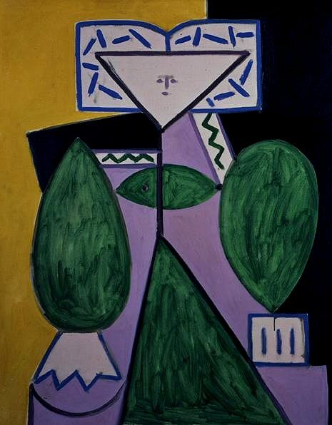 1947 Femme en vert et mauve. Пабло Пикассо (1881-1973) Период: 1943-1961