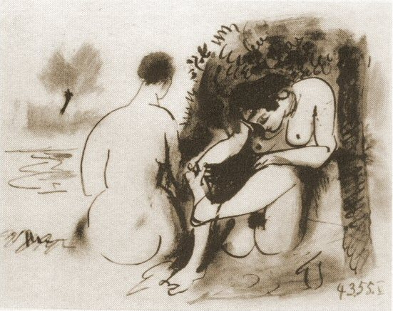 1955 Deux femmes nues V, Пабло Пикассо (1881-1973) Период: 1943-1961