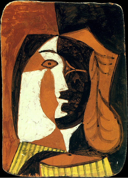 1948 Lastre decorВ dune tИte de femme. Pablo Picasso (1881-1973) Period of creation: 1943-1961