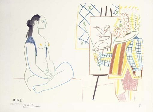 1954 Le peintre et son modКle II. Pablo Picasso (1881-1973) Period of creation: 1943-1961