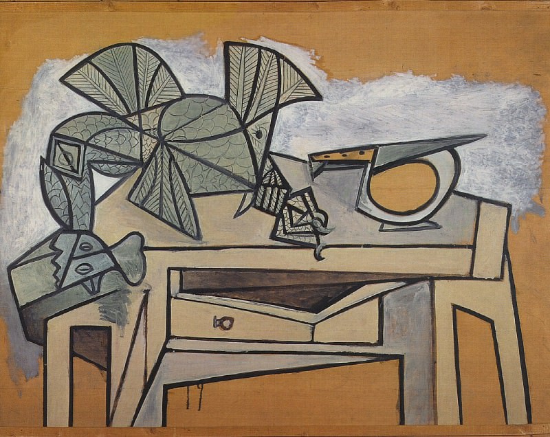 1947 Nature morte au coq et au couteau. Пабло Пикассо (1881-1973) Период: 1943-1961