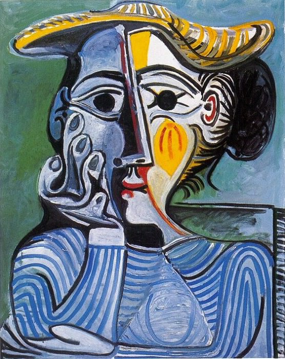 1961 Femme au chapeau jaune (Jacqueline). Pablo Picasso (1881-1973) Period of creation: 1943-1961