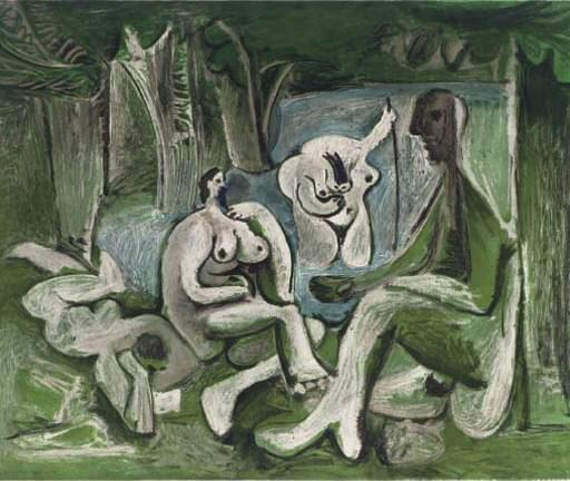 1960 Le dВjeuner sur lherbe (Manet). Пабло Пикассо (1881-1973) Период: 1943-1961