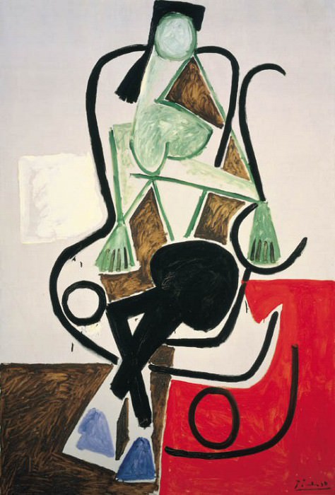1956 Femme dans un fauteuil Е bascule. Пабло Пикассо (1881-1973) Период: 1943-1961