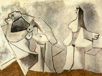 1958 Deux femmes assises. Pablo Picasso (1881-1973) Period of creation: 1943-1961