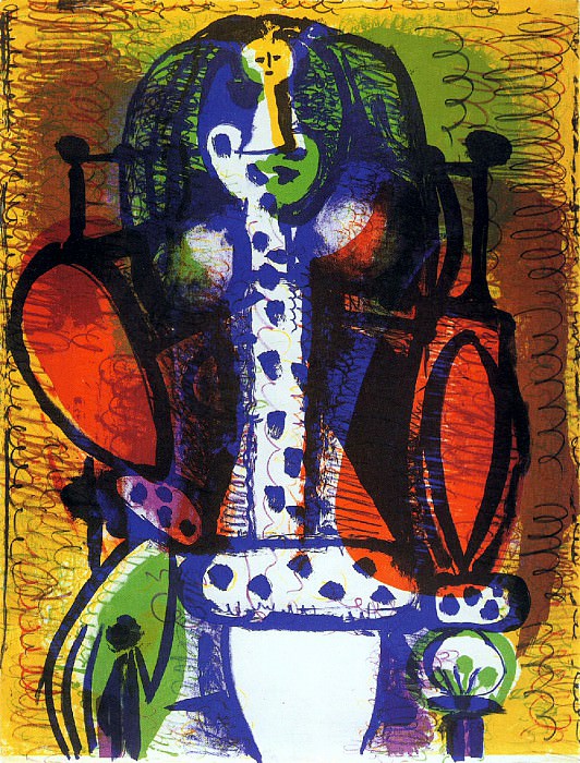 1948 Femme dans un fauteuil II. Pablo Picasso (1881-1973) Period of creation: 1943-1961