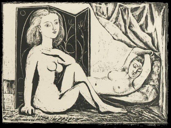 1946 Les deux femmes nues IX. Пабло Пикассо (1881-1973) Период: 1943-1961