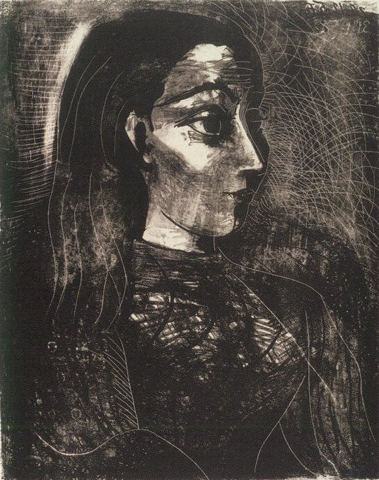 1958 Jacqueline de profil droit II. Pablo Picasso (1881-1973) Period of creation: 1943-1961