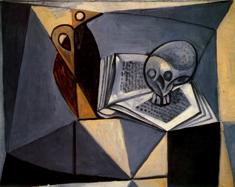 1946 crane et livre ( tete de mort et livre). Pablo Picasso (1881-1973) Period of creation: 1943-1961