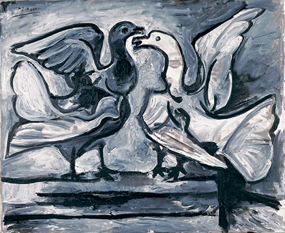 1960 Deux pigeons aux ailes dВployВes I. Pablo Picasso (1881-1973) Period of creation: 1943-1961