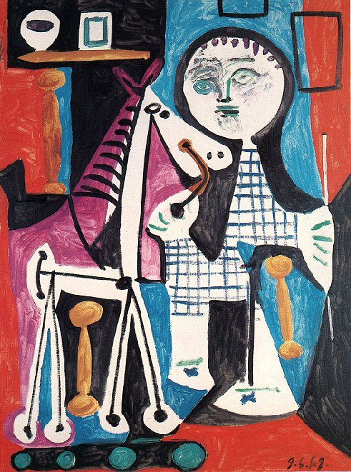 1949 Claude Е deux ans avec son cheval Е roulettes 1. Пабло Пикассо (1881-1973) Период: 1943-1961