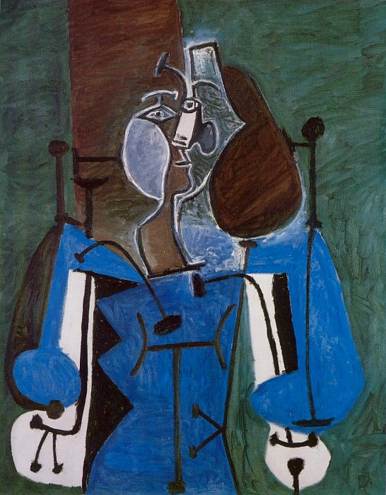 1949 Femme assise 2, Пабло Пикассо (1881-1973) Период: 1943-1961