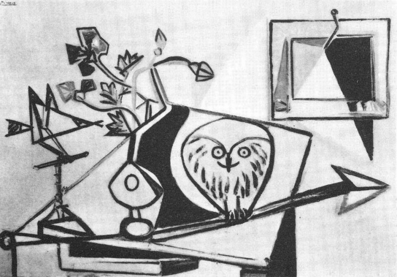 1946 Hibou et flКche. Pablo Picasso (1881-1973) Period of creation: 1943-1961