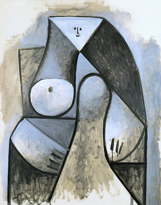 1947 Femme assise. Пабло Пикассо (1881-1973) Период: 1943-1961