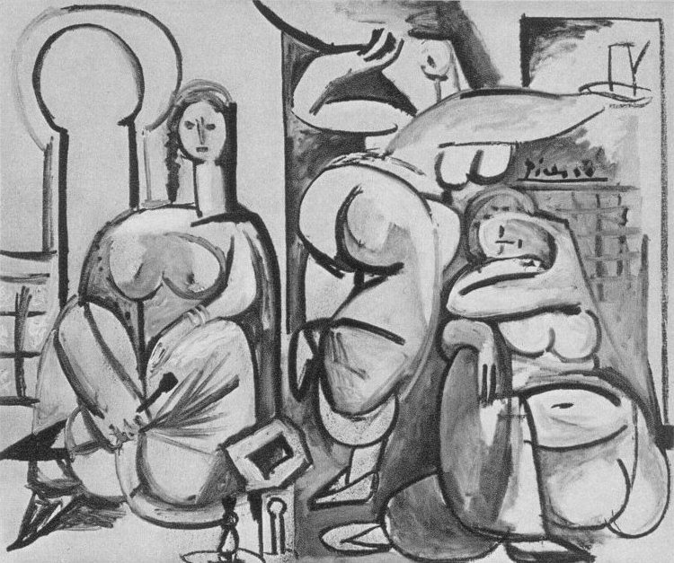 1954 Les femmes dAlger (Delacroix) II. Пабло Пикассо (1881-1973) Период: 1943-1961