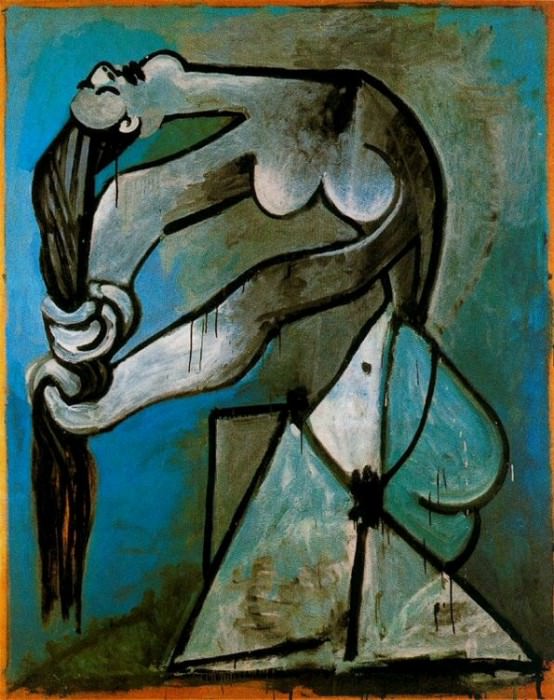 1952 Femme nue se tordant les cheveux. Pablo Picasso (1881-1973) Period of creation: 1943-1961