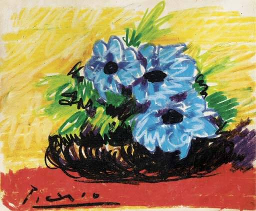 1960 Fleurs. Pablo Picasso (1881-1973) Period of creation: 1943-1961