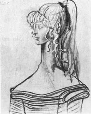 1954 Portrait de Sylvette David 31 Е la blouse rayВe, Pablo Picasso (1881-1973) Period of creation: 1943-1961