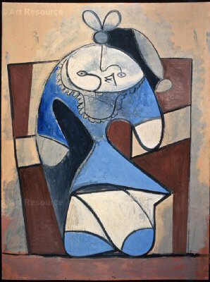 1947 BВbВ avec un noeud papillon dans les cheveux. Pablo Picasso (1881-1973) Period of creation: 1943-1961