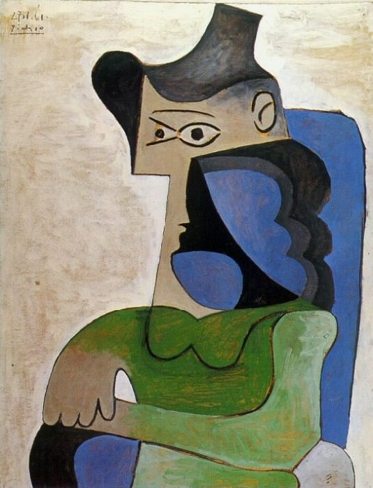 1961 Femme assise au chapeau. Pablo Picasso (1881-1973) Period of creation: 1943-1961