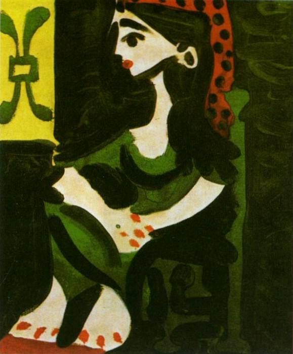 Портрет Жаклин в профиль 1959. Пабло Пикассо (1881-1973) Период: 1943-1961