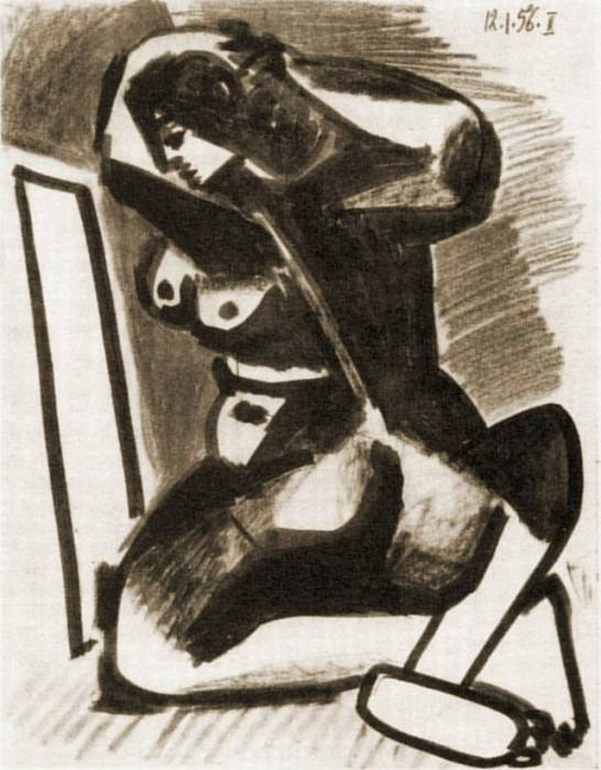 1956 Nu et miroir II. Пабло Пикассо (1881-1973) Период: 1943-1961