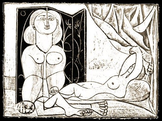 1946 Les deux femmes nues XV. Пабло Пикассо (1881-1973) Период: 1943-1961