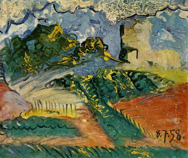 1958 Paysage. Pablo Picasso (1881-1973) Period of creation: 1943-1961