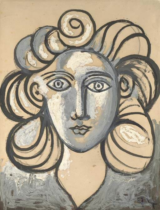 1944 Portrait de femme (FranЗoise Gilot). Пабло Пикассо (1881-1973) Период: 1943-1961