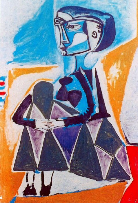 1954 Jacqueline accroupie 1. Пабло Пикассо (1881-1973) Период: 1943-1961