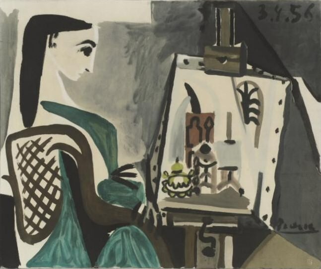 1956 Femme dans latelier II. Пабло Пикассо (1881-1973) Период: 1943-1961
