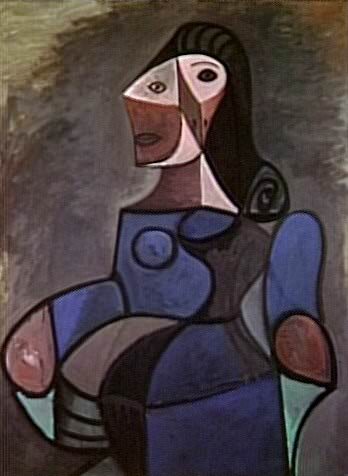 1943 Femme en bleu [Femme assise], Пабло Пикассо (1881-1973) Период: 1943-1961