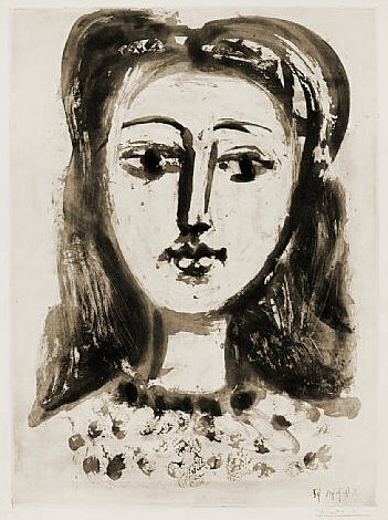 1947 Portrait de FranЗoise aux cheveux flous, Pablo Picasso (1881-1973) Period of creation: 1943-1961