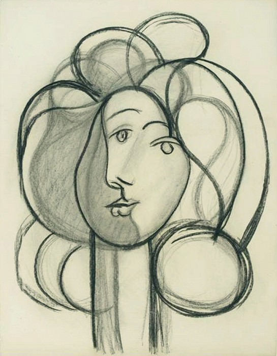 1947 Portrait de FranЗoise. Пабло Пикассо (1881-1973) Период: 1943-1961