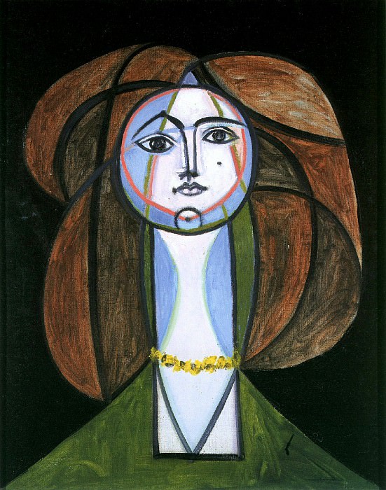 1946 Femme au collier jaune. Pablo Picasso (1881-1973) Period of creation: 1943-1961