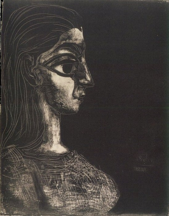 1958 Buste de profil III. Pablo Picasso (1881-1973) Period of creation: 1943-1961