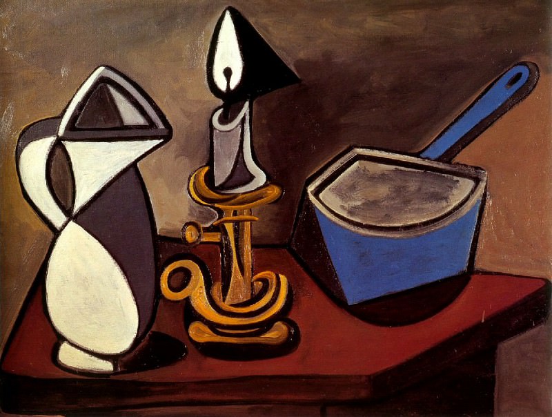1945 Pichet, bougeoir et casserole ВmaillВe. Пабло Пикассо (1881-1973) Период: 1943-1961