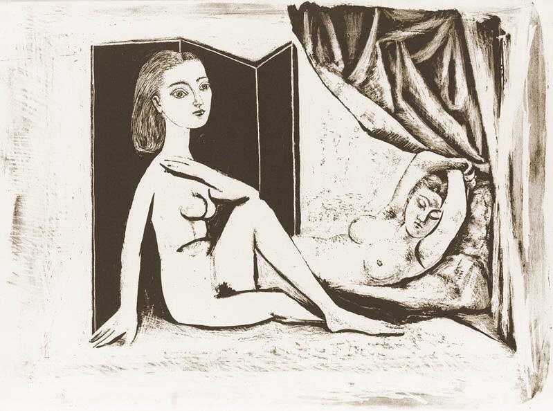 1946 Les deux femmes nues VII. Пабло Пикассо (1881-1973) Период: 1943-1961