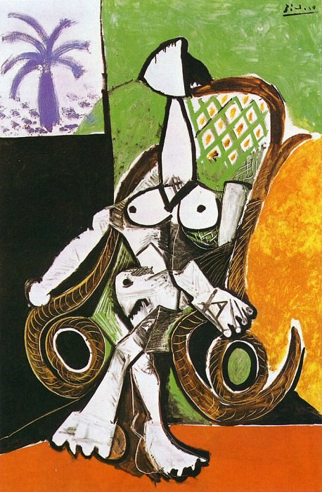 1956 Femme nue dans le fauteuil Е bascule. Пабло Пикассо (1881-1973) Период: 1943-1961