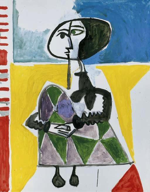 1954 Jacqueline accroupie 2. Пабло Пикассо (1881-1973) Период: 1943-1961