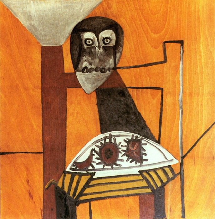 1946 Nature morte Е la chouette et aux trois oursins. Pablo Picasso (1881-1973) Period of creation: 1943-1961